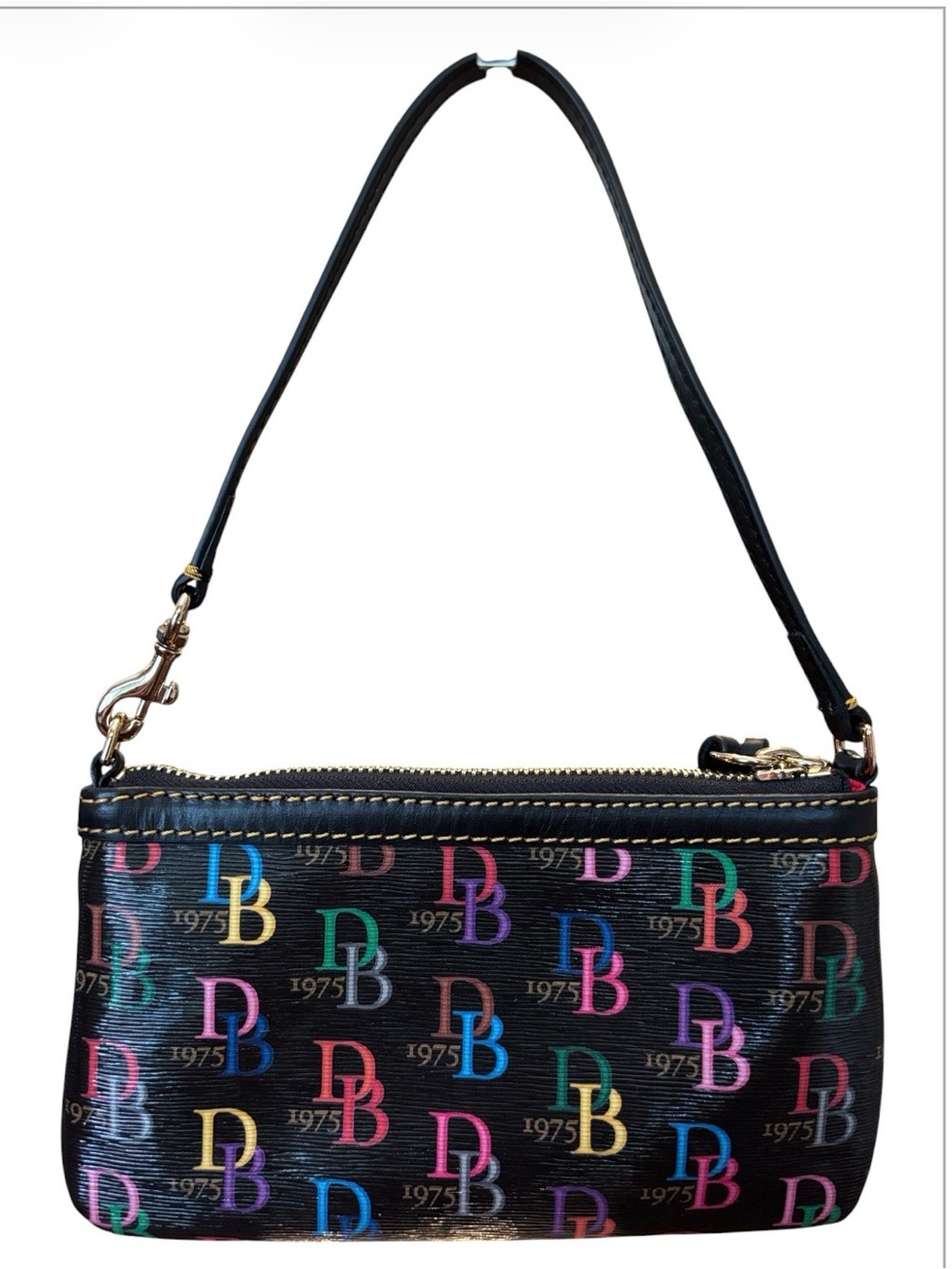 Dooney & Bourke DB75 Multi Large Zip Top Shopper w/Wristlet LIKE NEW - Picture 15 of 16